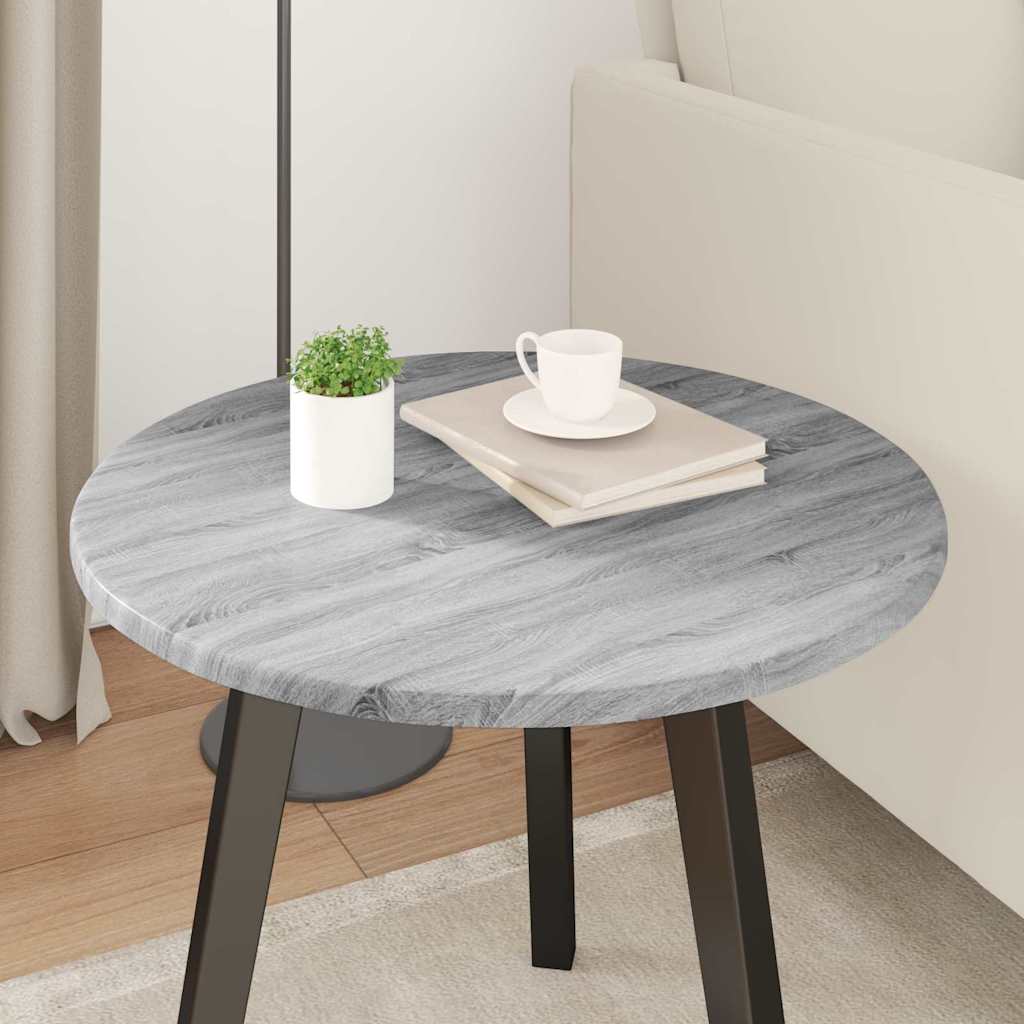 vidaXL Blat stołu Szary dąb sonoma Ø 50 x 1,5 cm
