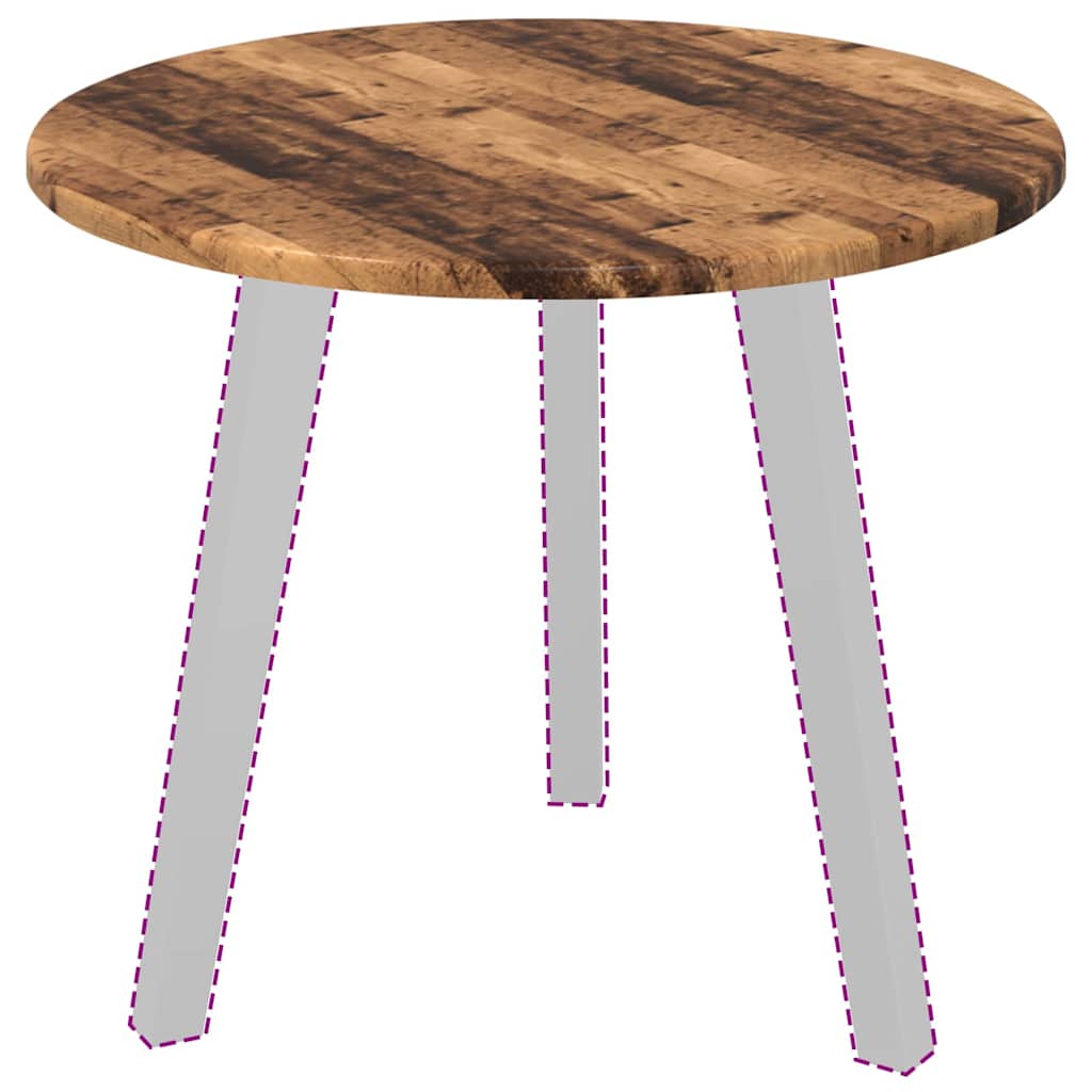 vidaXL Blat stołu Stare drewno Ø 50 x 1,5 cm Materiał drewnopochodny
