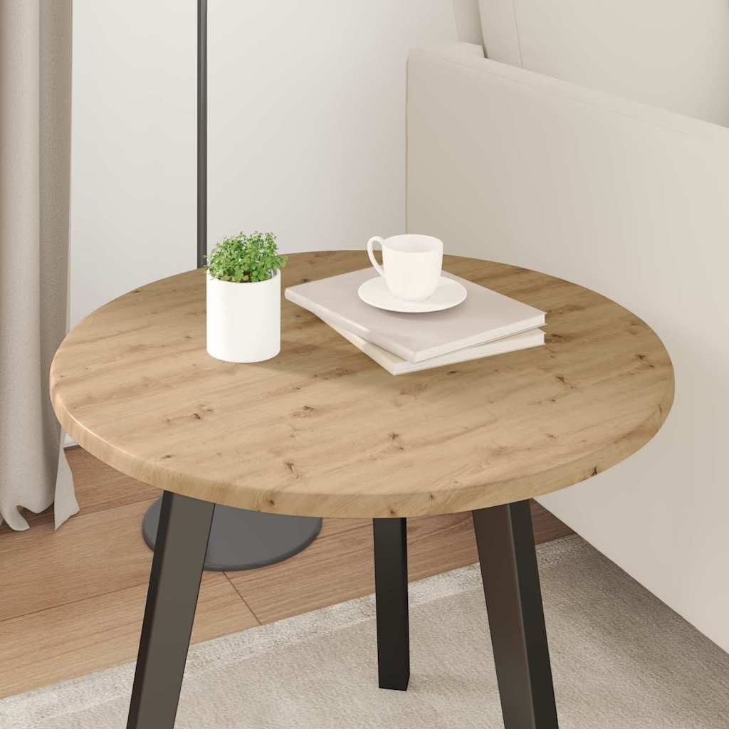 vidaXL Blat stołu dąb artisan Ø 50 x 1,5 cm Materiał drewnopochodny