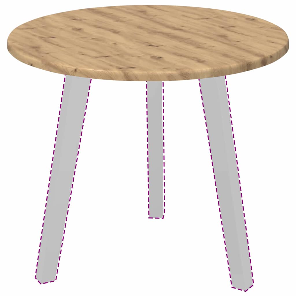 vidaXL Blat stołu dąb artisan Ø 50 x 1,5 cm Materiał drewnopochodny