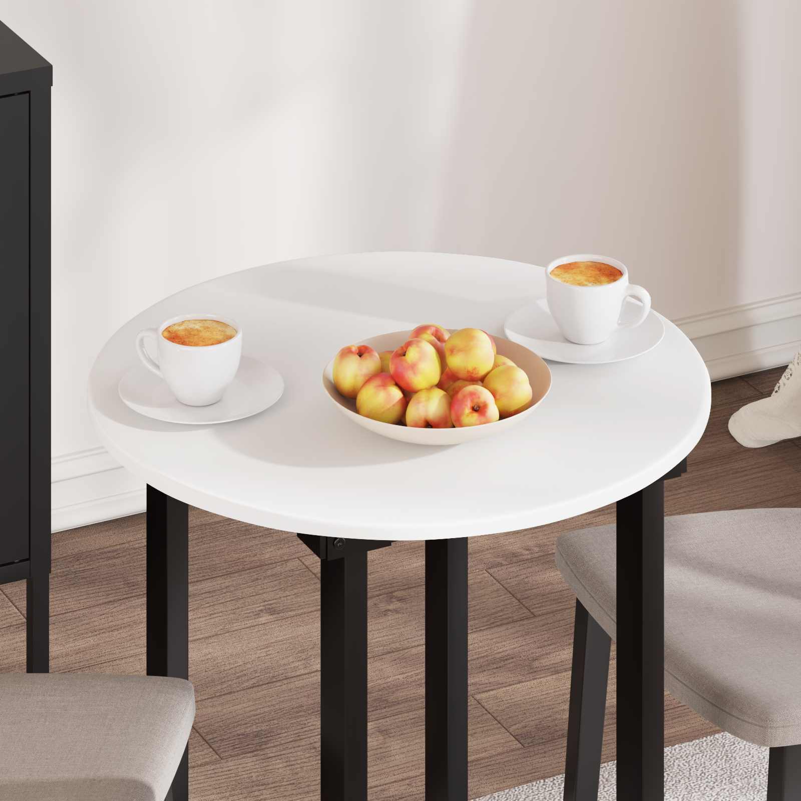 vidaXL Blat stołu Ø 60 x 1,5 cm Okrągły Drewno inżynieryjne Biały