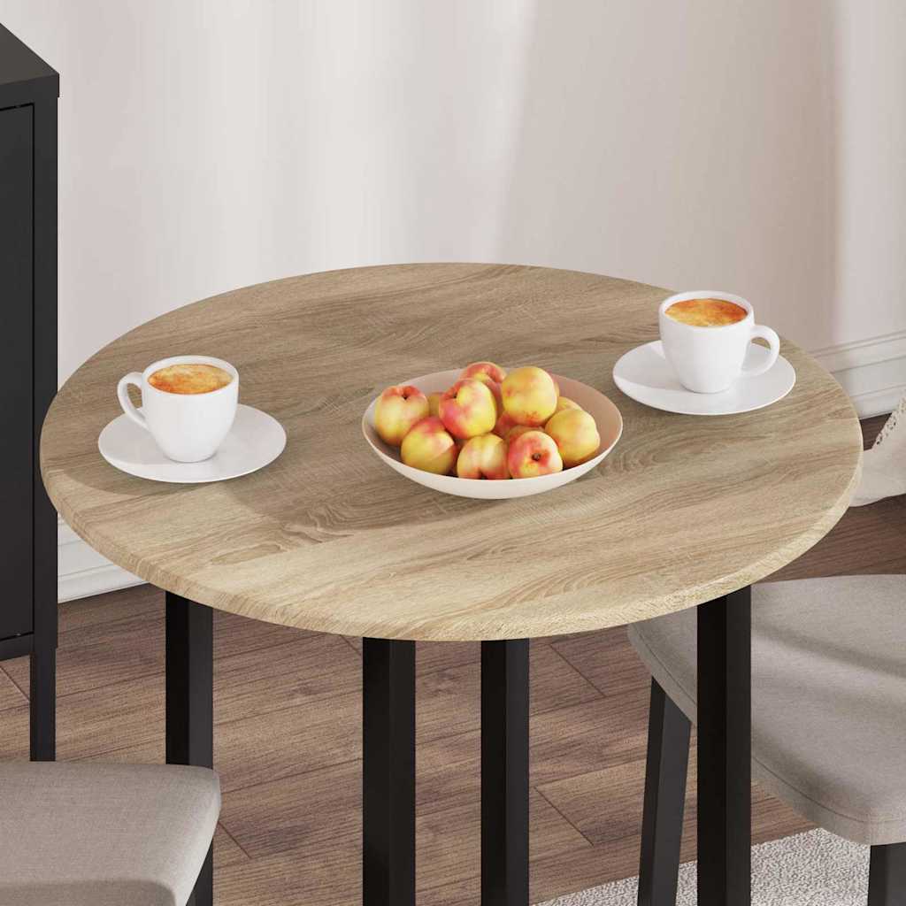 vidaXL Blat stołu dąb sonoma Ø 70 x 1,5 cm Materiał drewnopochodny
