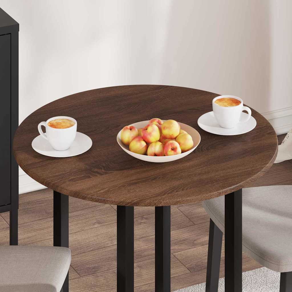 vidaXL Blat stołu Brązowy dąb Ø 70 x 1,5 cm Materiał drewnopochodny