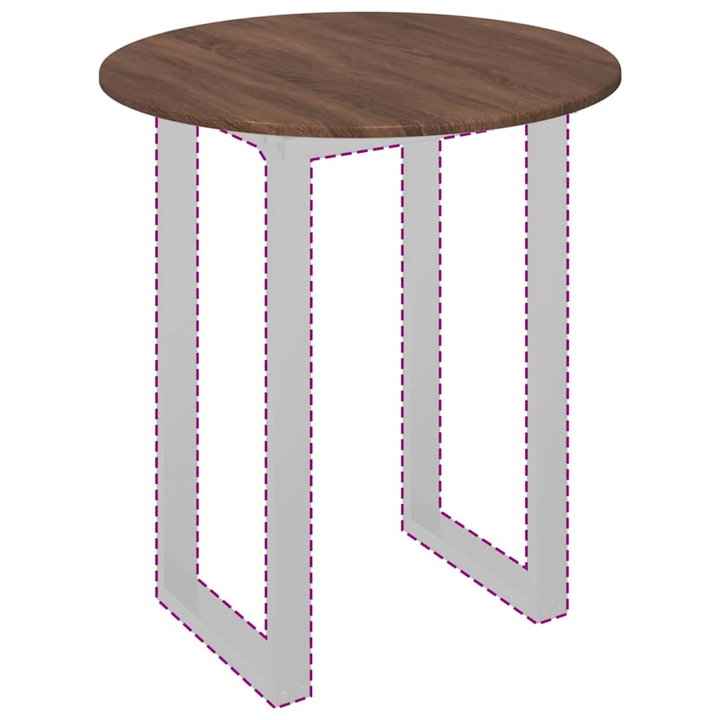 vidaXL Blat stołu Brązowy dąb Ø 70 x 1,5 cm Materiał drewnopochodny