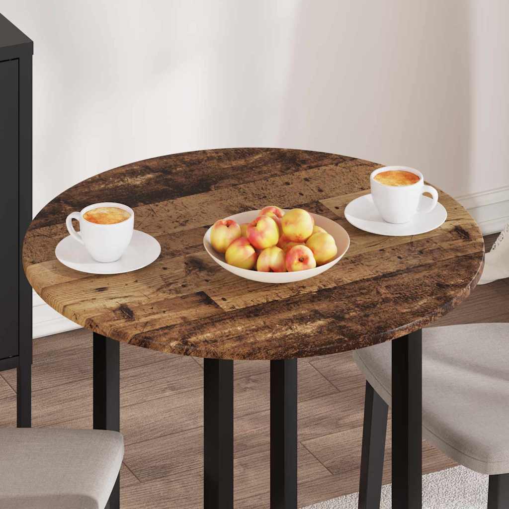 vidaXL Blat stołu Stare drewno Ø 70 x 1,5 cm Materiał drewnopochodny