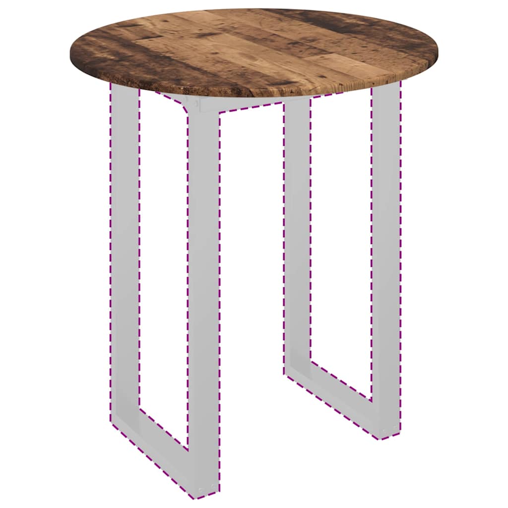 vidaXL Blat stołu Stare drewno Ø 70 x 1,5 cm Materiał drewnopochodny