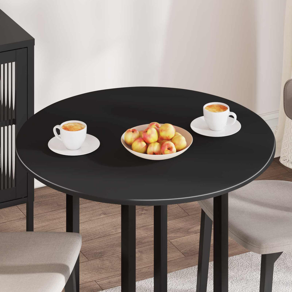 vidaXL Blat stołu Ø 80 x 1,5 cm Okrągły Drewno inżynieryjne Czarny