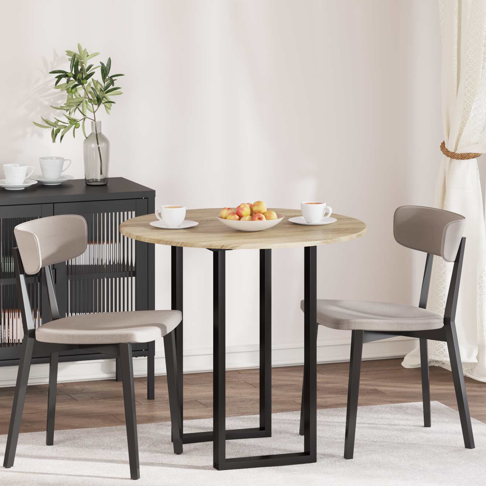 vidaXL Blat stołu Ø 80 x 1,5 cm Okrągły Drewno inżynieryjne dąb Sonoma