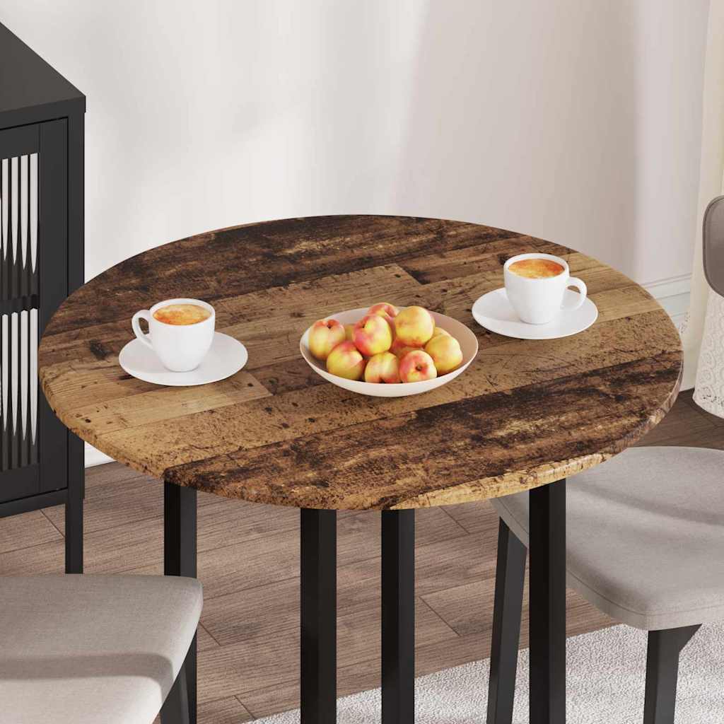 vidaXL Blat stołu Stare drewno Ø 80 x 1,5 cm Materiał drewnopochodny