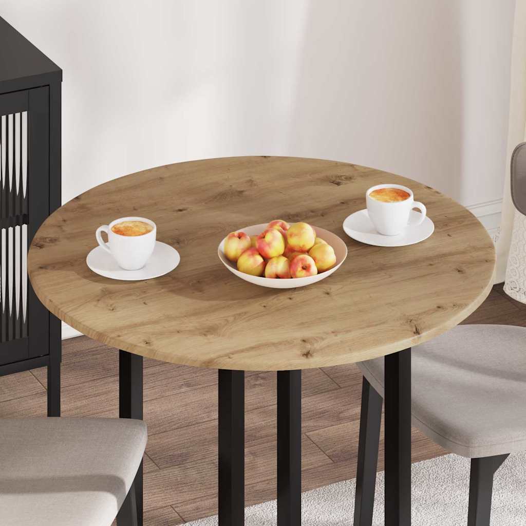 vidaXL Blat stołu dąb artisan Ø 80 x 1,5 cm Materiał drewnopochodny