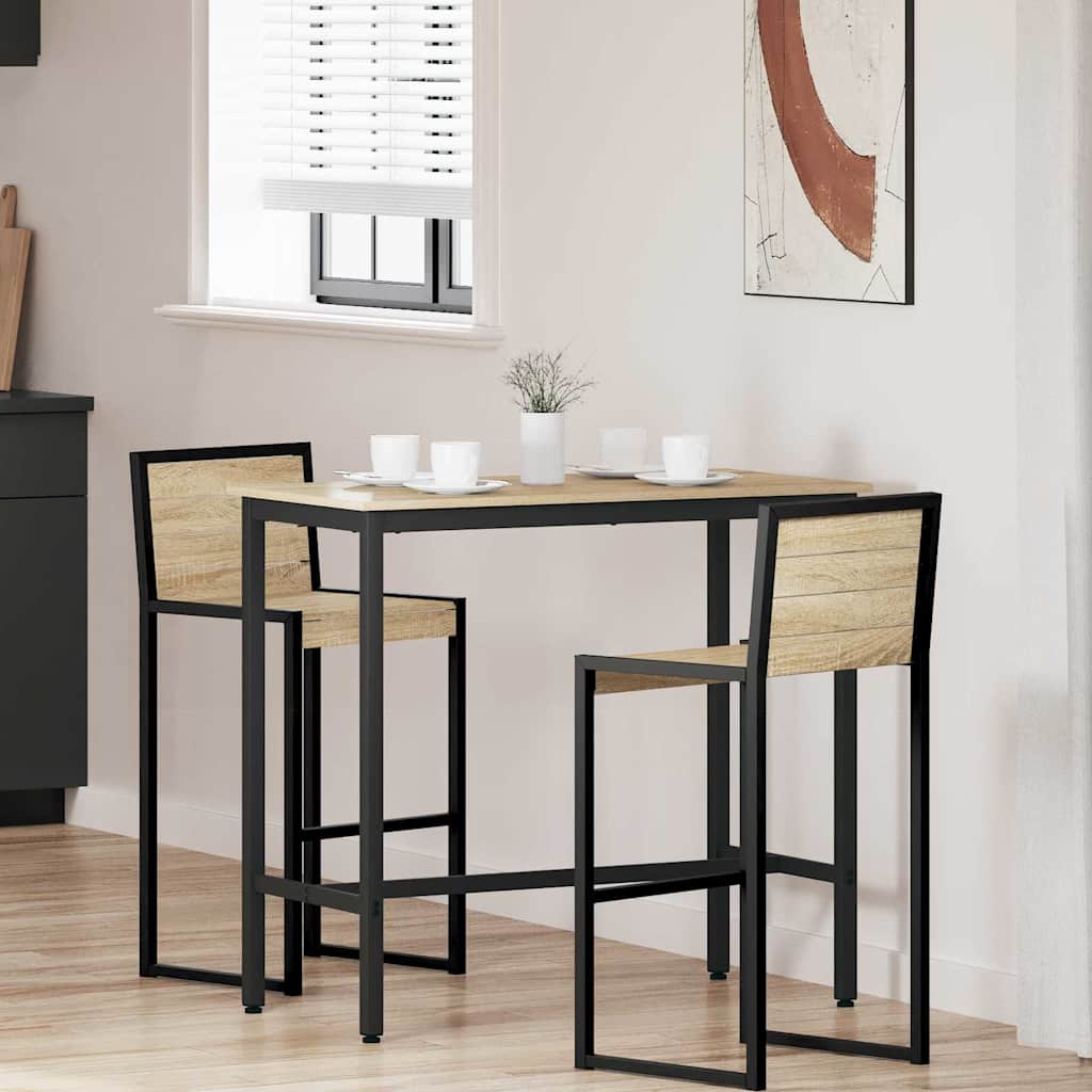 vidaXL stół Dąb Sonoma 100 x 50 x 90,5 cm Drewno inżynieryjne i stal