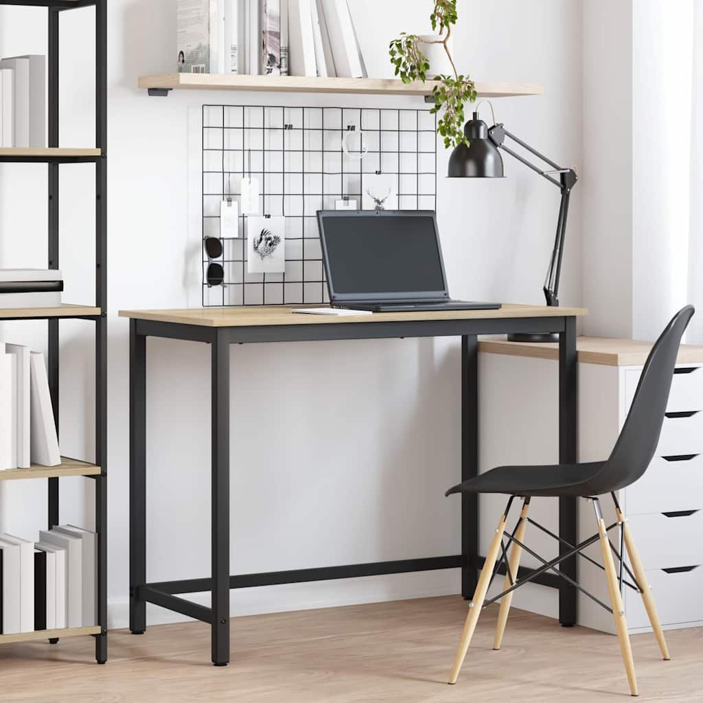 vidaXL stół Dąb Sonoma 80 x 50 x 76,5 cm Drewno inżynieryjne i stal