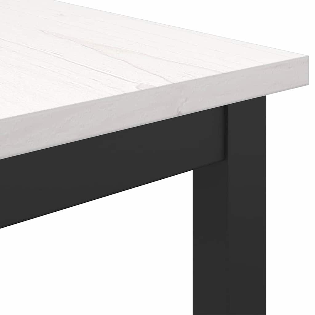 vidaXL stół Biały 100 x 40 x 101 cm Drewno inżynieryjne i stal