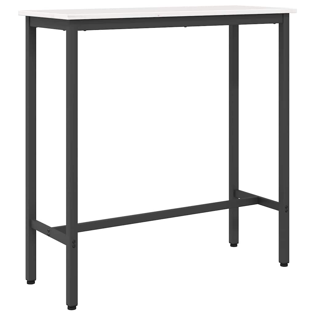 vidaXL stół Biały 100 x 40 x 101 cm Drewno inżynieryjne i stal