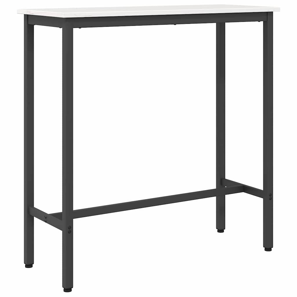 vidaXL stół Biały 100 x 40 x 101 cm Drewno inżynieryjne i stal