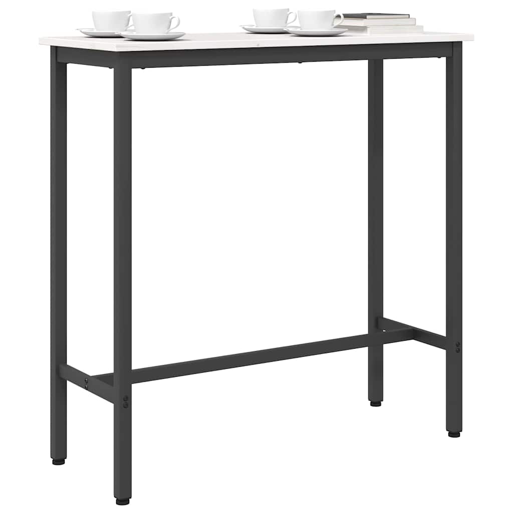 vidaXL stół Biały 100 x 40 x 101 cm Drewno inżynieryjne i stal