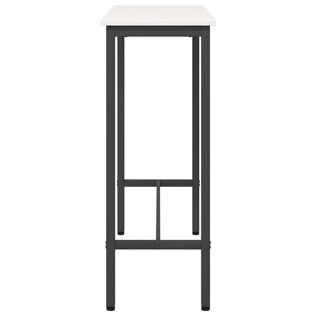 vidaXL stół Biały 100 x 40 x 101 cm Drewno inżynieryjne i stal