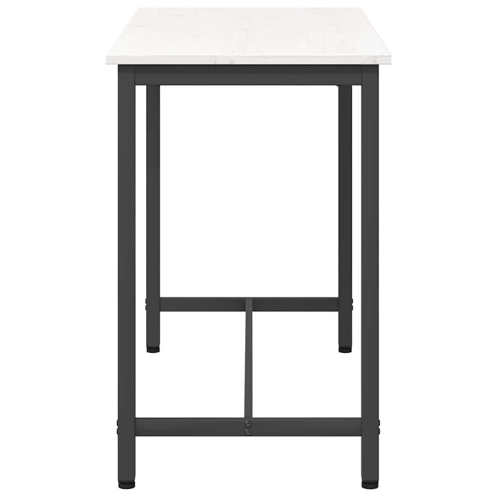 vidaXL stół Biały 100 x 50 x 77 cm Drewno inżynieryjne i stal