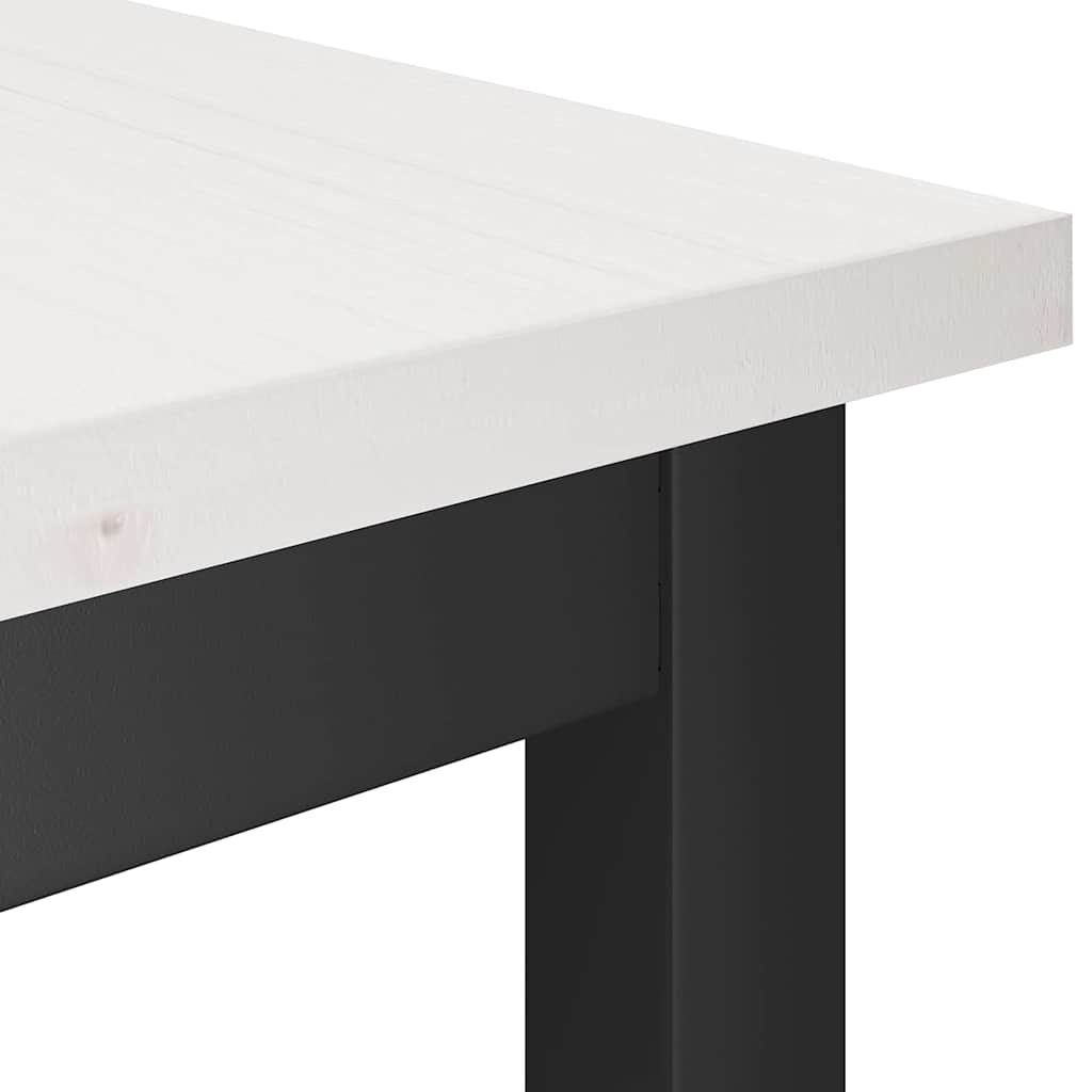 vidaXL Ławka jadalniana 2 pcs Biały 100 x 32,5 x 49 cm