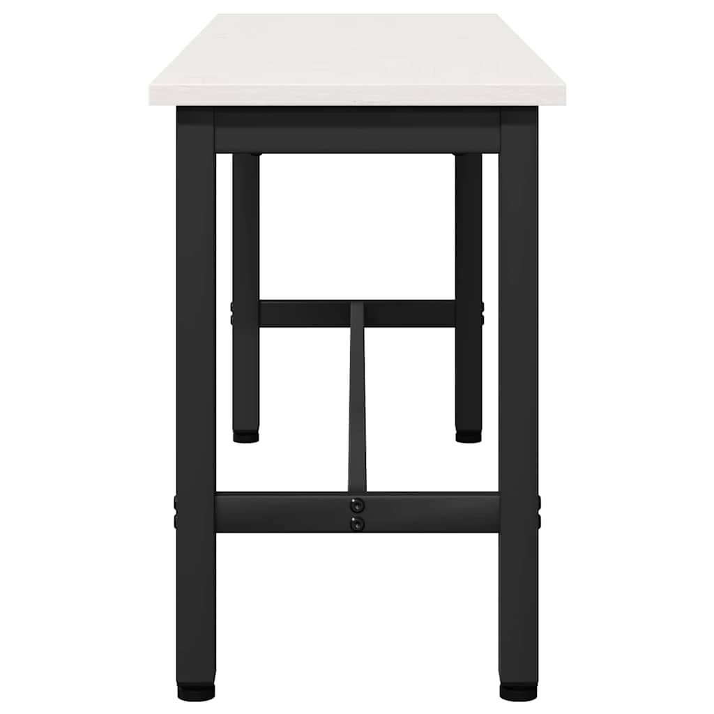 vidaXL Ławka jadalniana 2 pcs Biały 100 x 32,5 x 49 cm