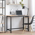 vidaXL stół Naturalny 100 x 50 x 77 cm Drewno inżynieryjne i stal