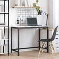 vidaXL stół Biały 100 x 50 x 77 cm Drewno inżynieryjne i stal