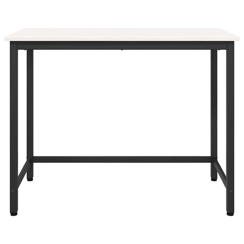 vidaXL stół Biały 100 x 50 x 77 cm Drewno inżynieryjne i stal