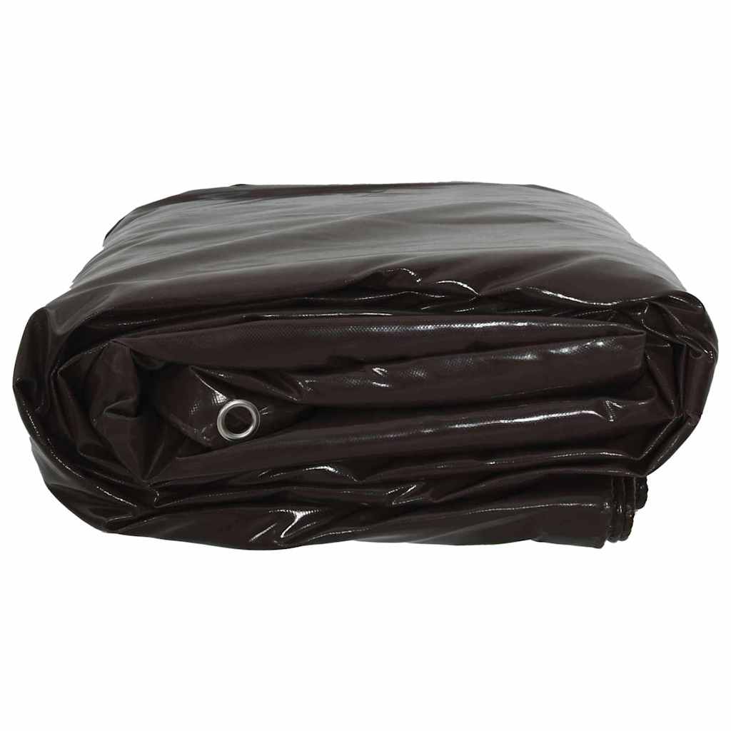 vidaXL Plandeka 650g / m² Brązowy 2 x 3 m Płótno z powłoką PVC