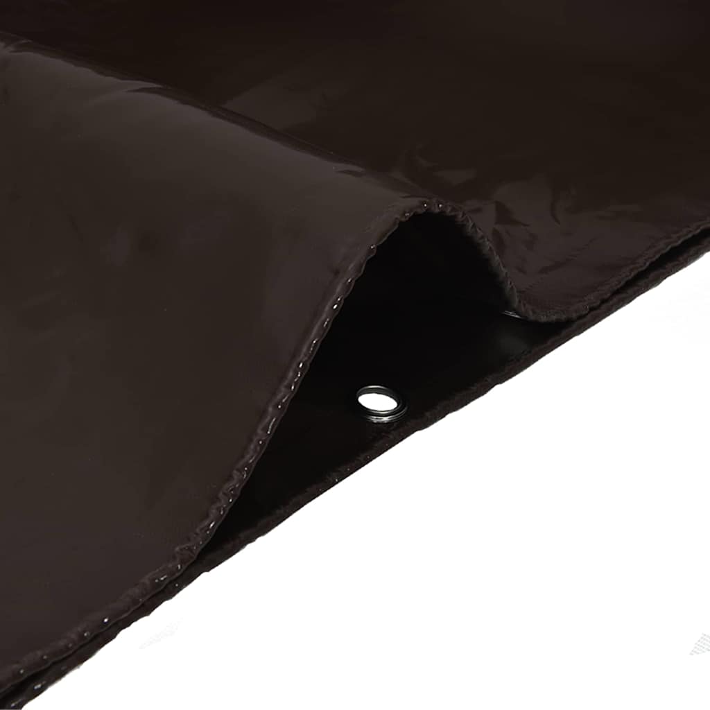 vidaXL Plandeka 650g / m² Brązowy 6 x 8 m Płótno z powłoką PVC