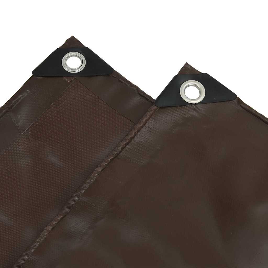 vidaXL Plandeka 650g / m² Brązowy 5 x 7 m Płótno z powłoką PVC