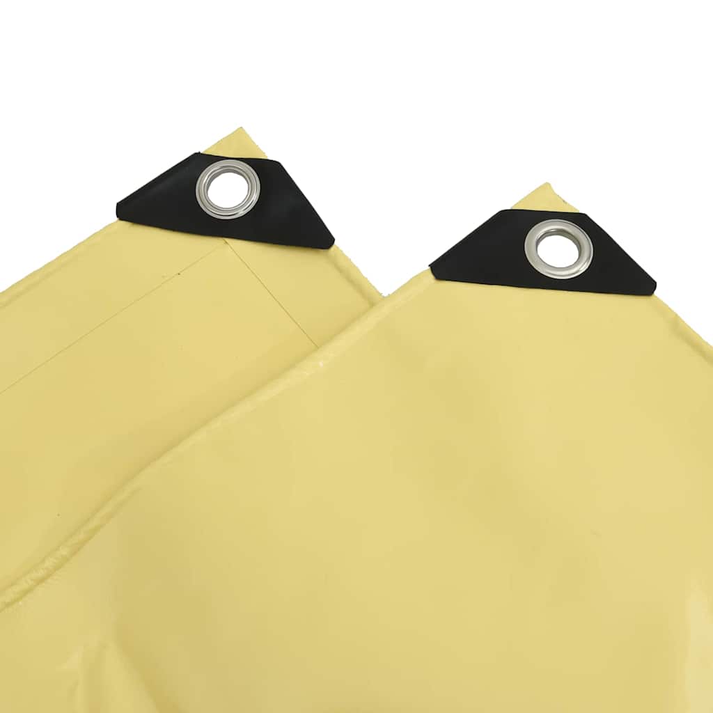vidaXL Plandeka 650g / m² Beżowy 5 x 5 m Płótno z powłoką PVC
