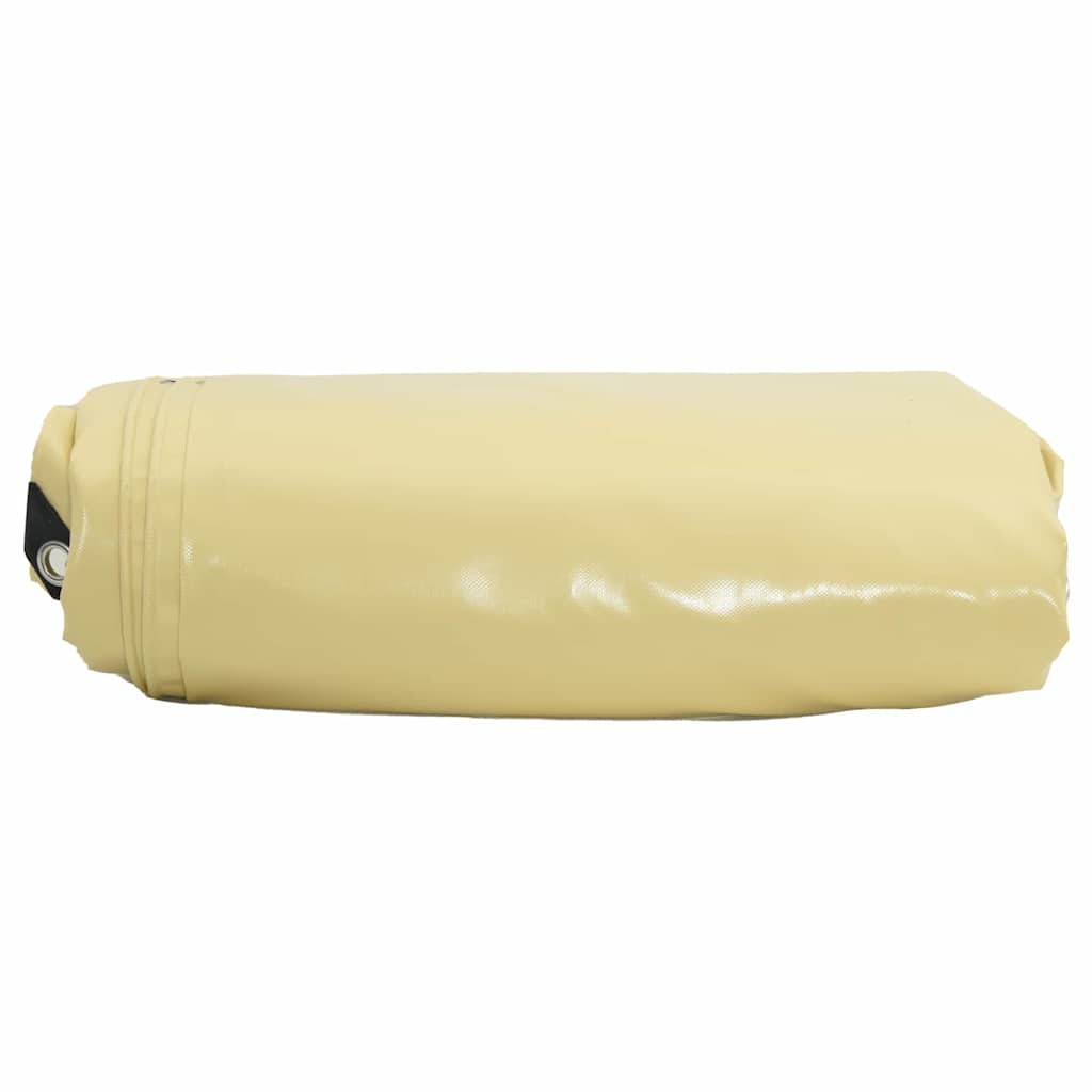 vidaXL Plandeka 650g / m² Beżowy 5 x 5 m Płótno z powłoką PVC