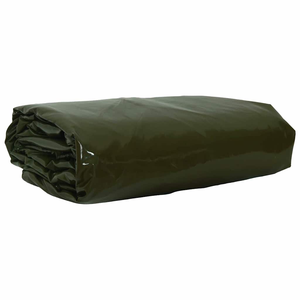 vidaXL Plandeka 650g / m² Zielony oliwkowy 3 x 6 m Płótno z powłoką PVC