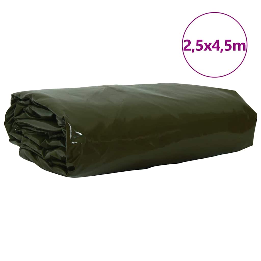 vidaXL Plandeka 650g / m² Zielony oliwkowy 2,5 x 4,5 m