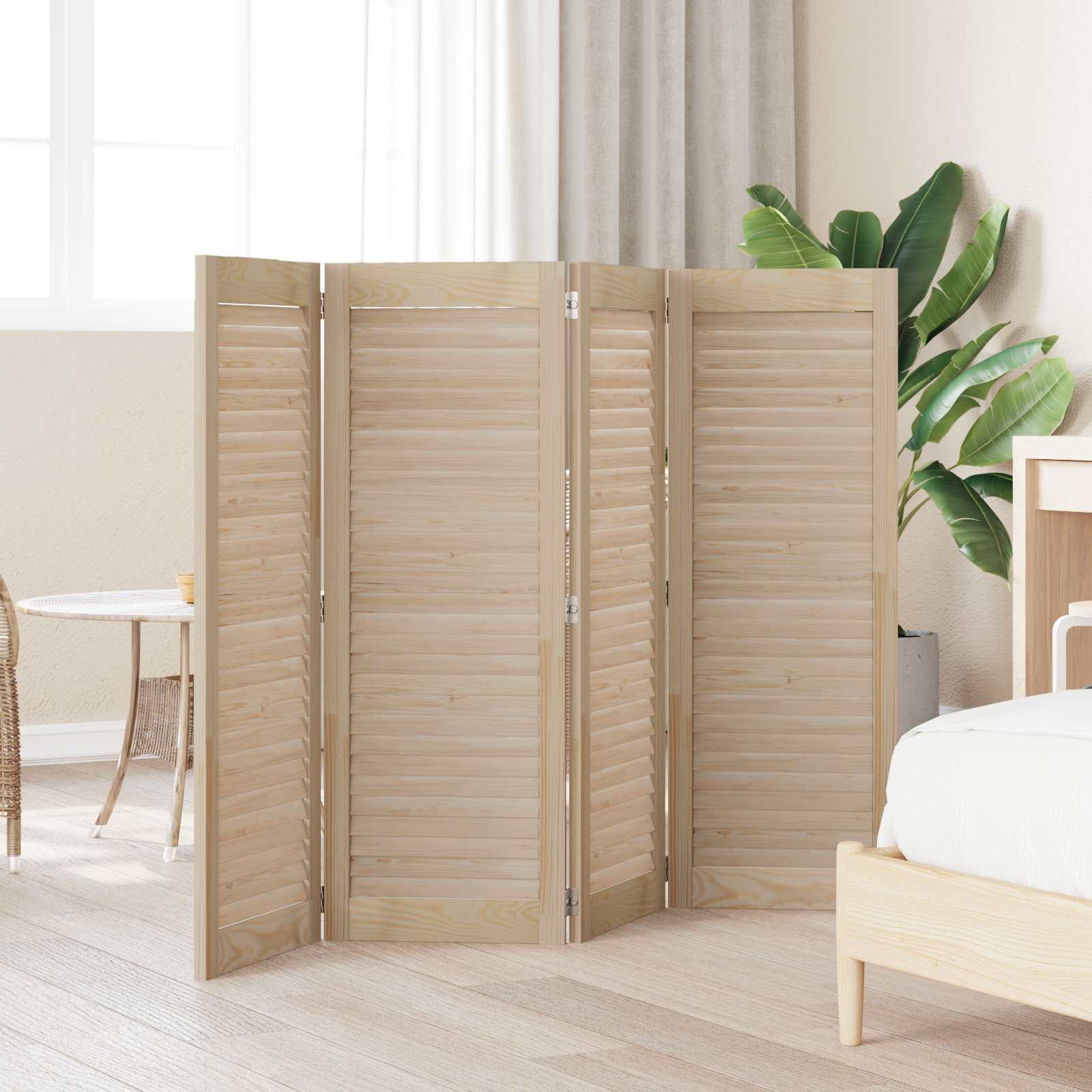 vidaXL Drzwi do szafki z drzwiami 4 pcs Naturalny 110 x 2,1 x 39,5 cm