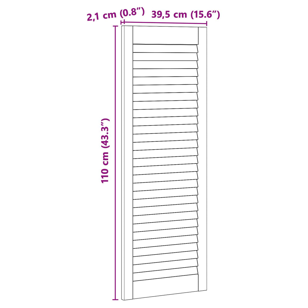 vidaXL Drzwi do szafki z drzwiami 4 pcs Naturalny 110 x 2,1 x 39,5 cm