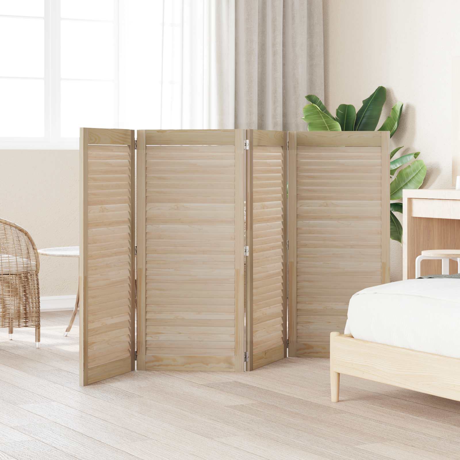 vidaXL Drzwi do szafki z drzwiami 4 pcs Naturalny 49,5 x 2,1 x 110 cm