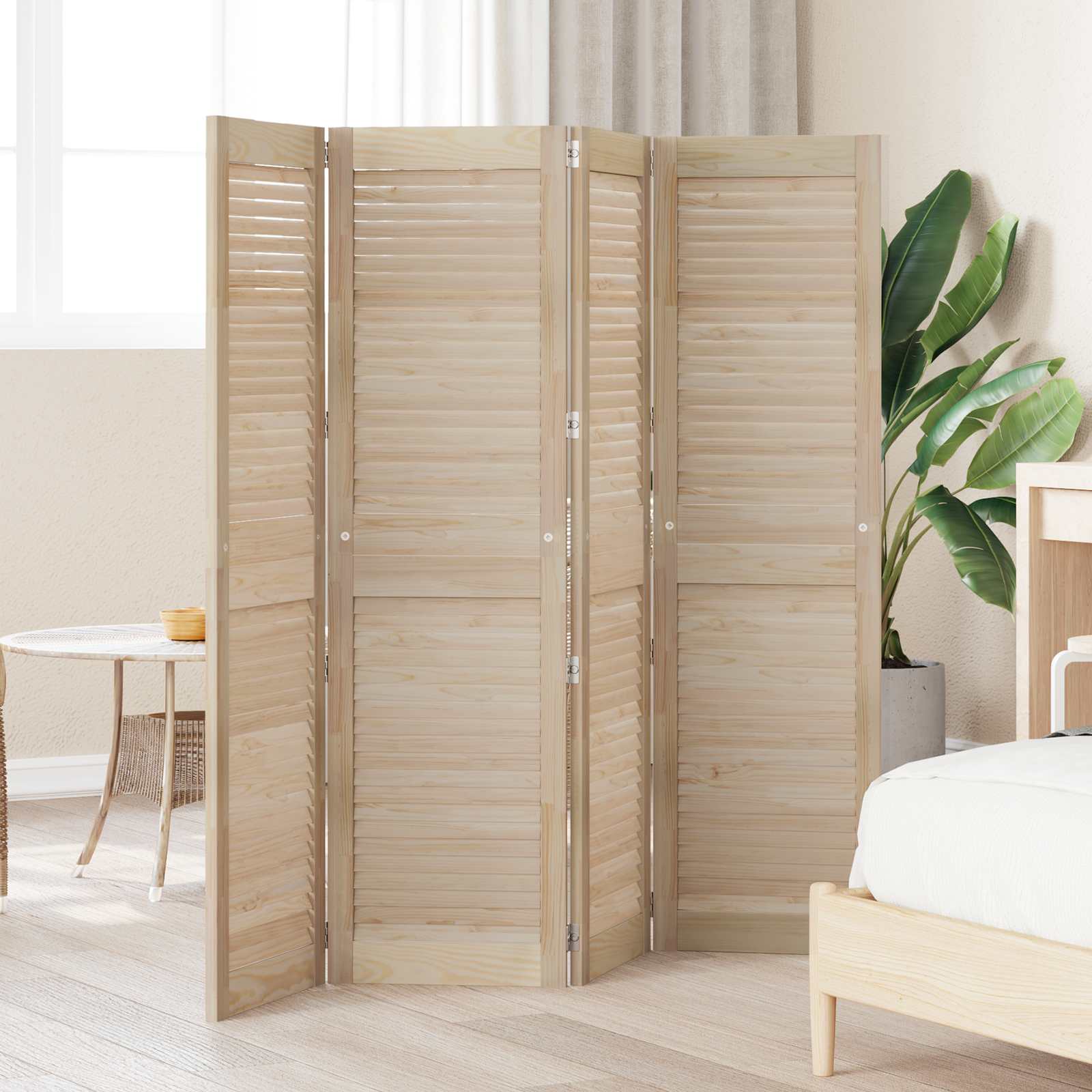 vidaXL Drzwi do szafki 4 pcs Naturalny 140,5 x 2,1 x 39,5 cm
