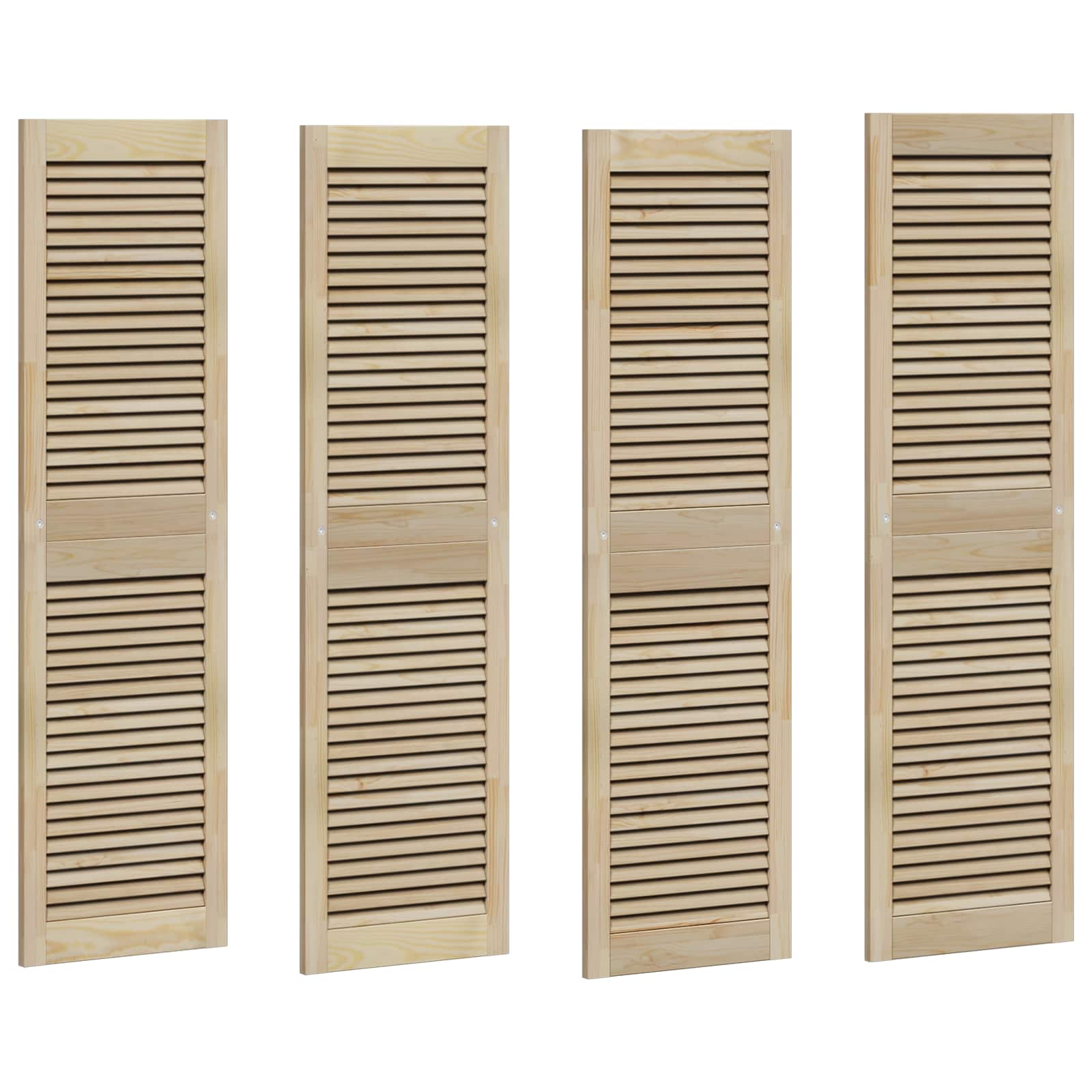 vidaXL Drzwi do szafki 4 pcs Naturalny 140,5 x 2,1 x 39,5 cm