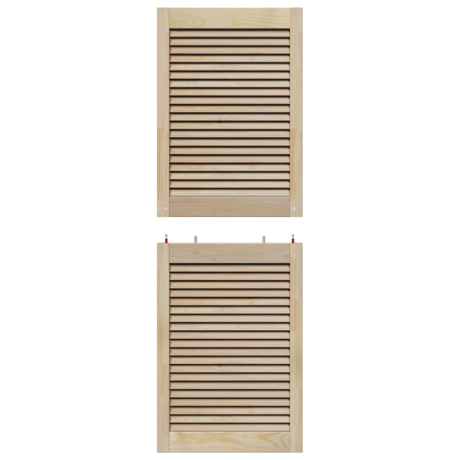 vidaXL Drzwi do szafki 4 pcs Naturalny 49,5 x 2,1 x 140,5 cm