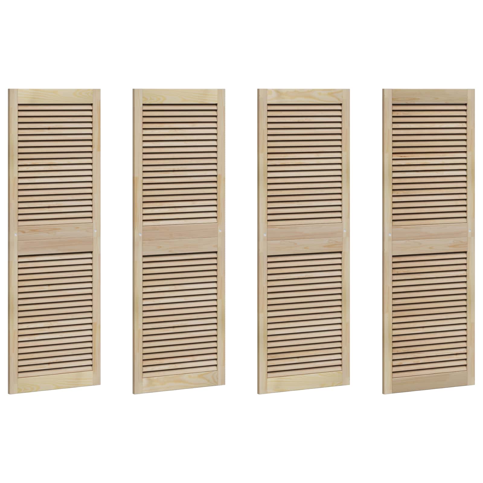vidaXL Drzwi do szafki 4 pcs Naturalny 49,5 x 2,1 x 140,5 cm