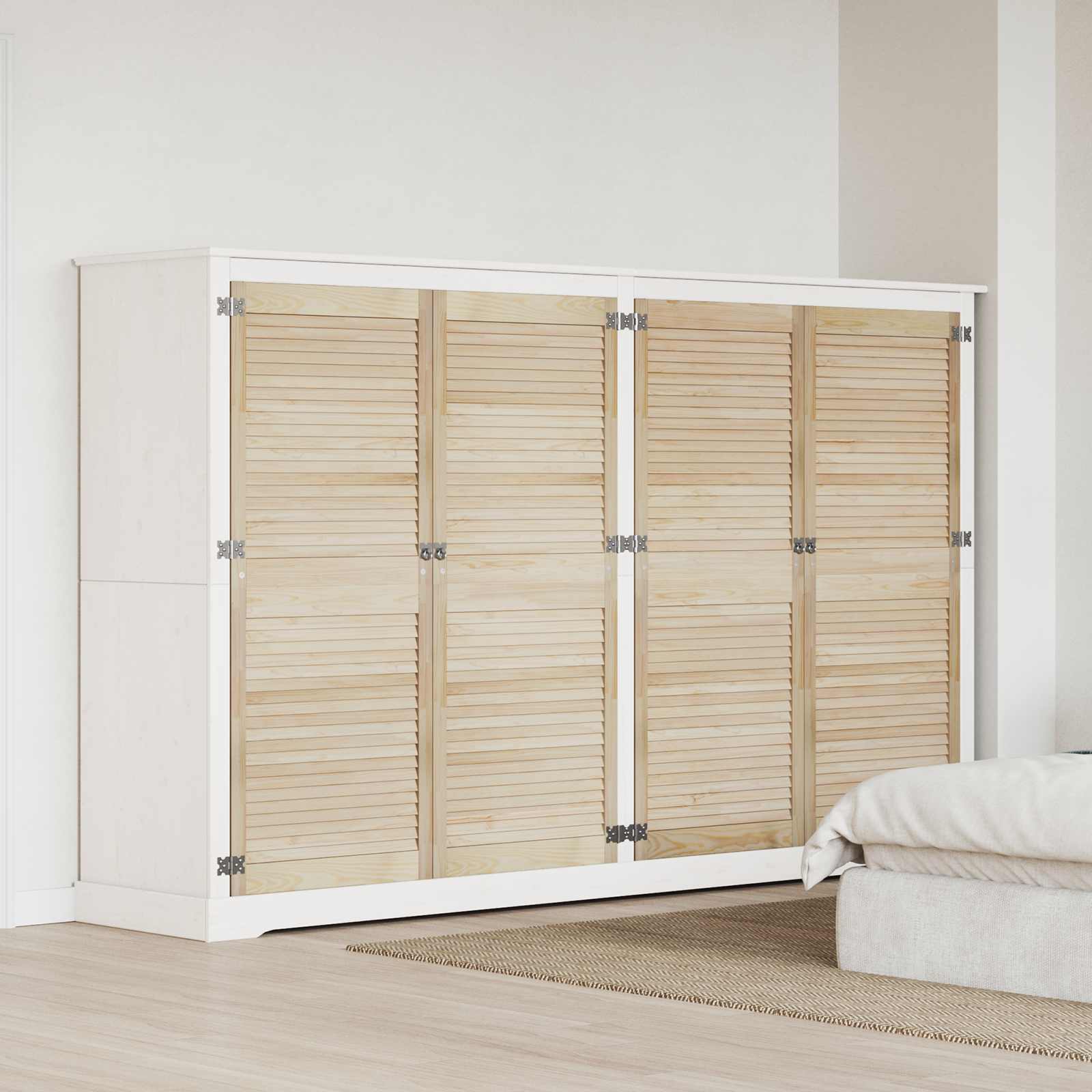 vidaXL Drzwi do szafki 4 pcs Naturalny 140,5 x 2,1 x 59,5 cm