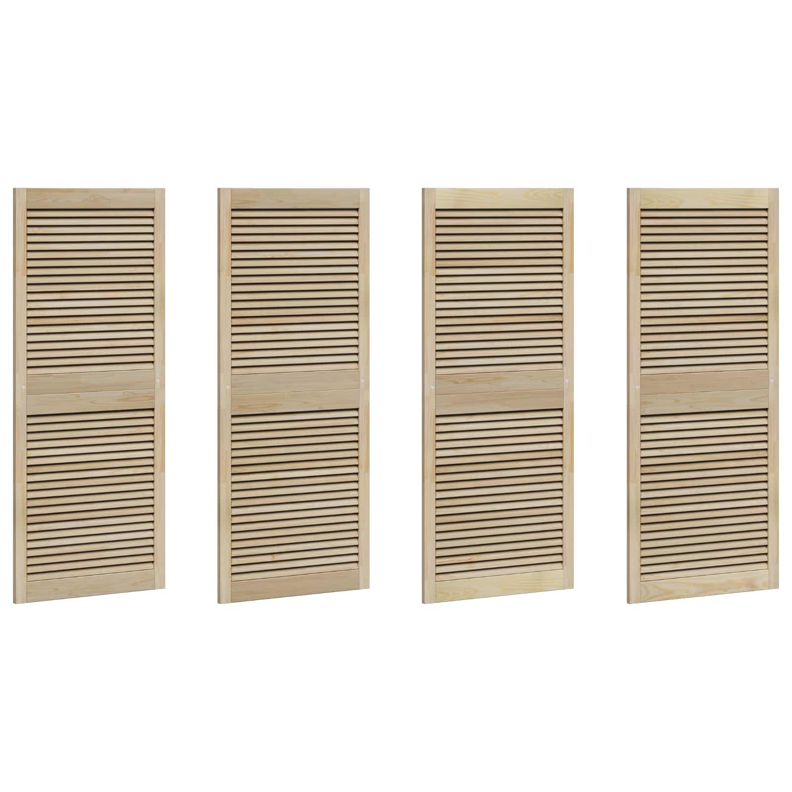 vidaXL Drzwi do szafki 4 pcs Naturalny 140,5 x 2,1 x 59,5 cm