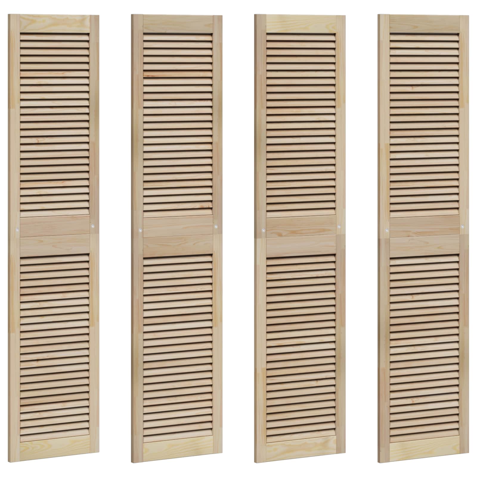 vidaXL Drzwi do szafki z drzwiami 4 pcs Naturalny 170 x 2,1 x 39,5 cm