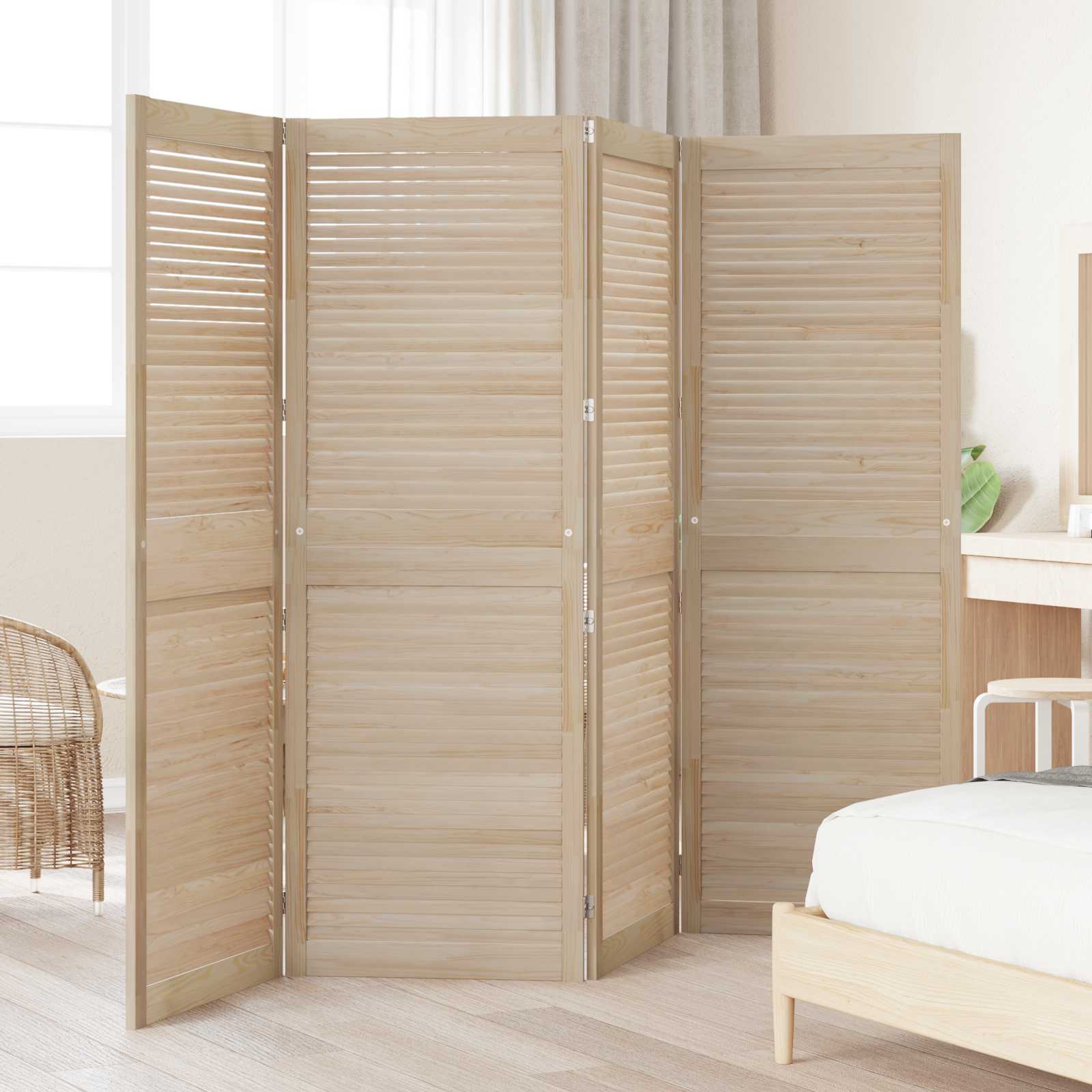 vidaXL Drzwi do szafki z drzwiami 4 pcs Naturalny 170 x 2,1 x 59,5 cm