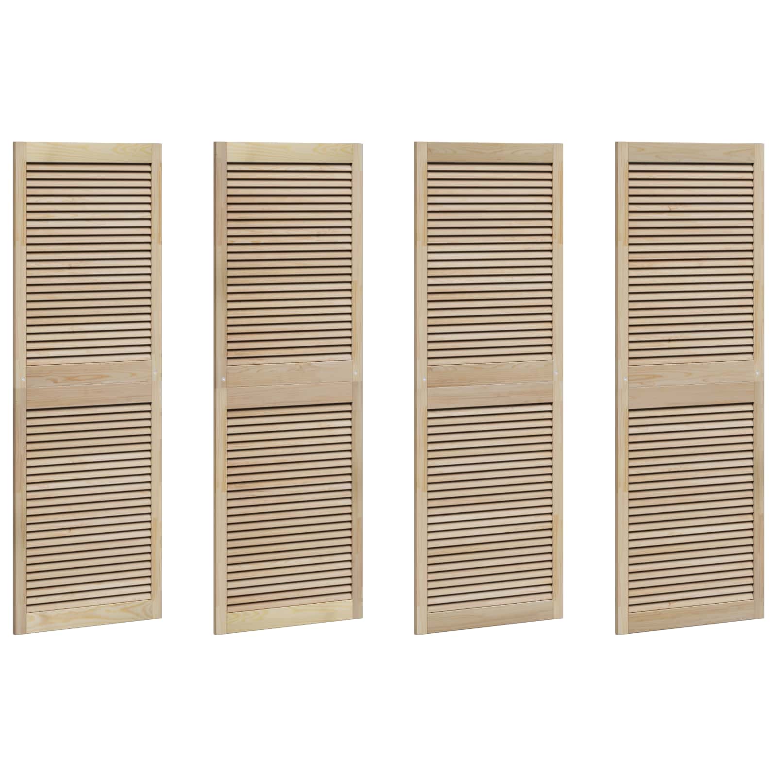vidaXL Drzwi do szafki z drzwiami 4 pcs Naturalny 170 x 2,1 x 59,5 cm