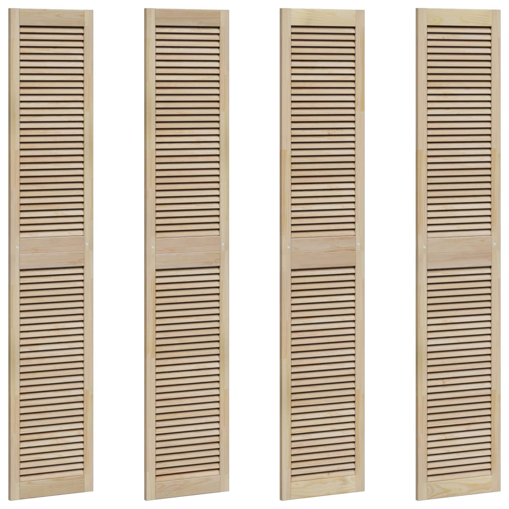 vidaXL Drzwi do szafki z drzwiami 4 pcs Naturalny 201 x 2,1 x 39,5 cm