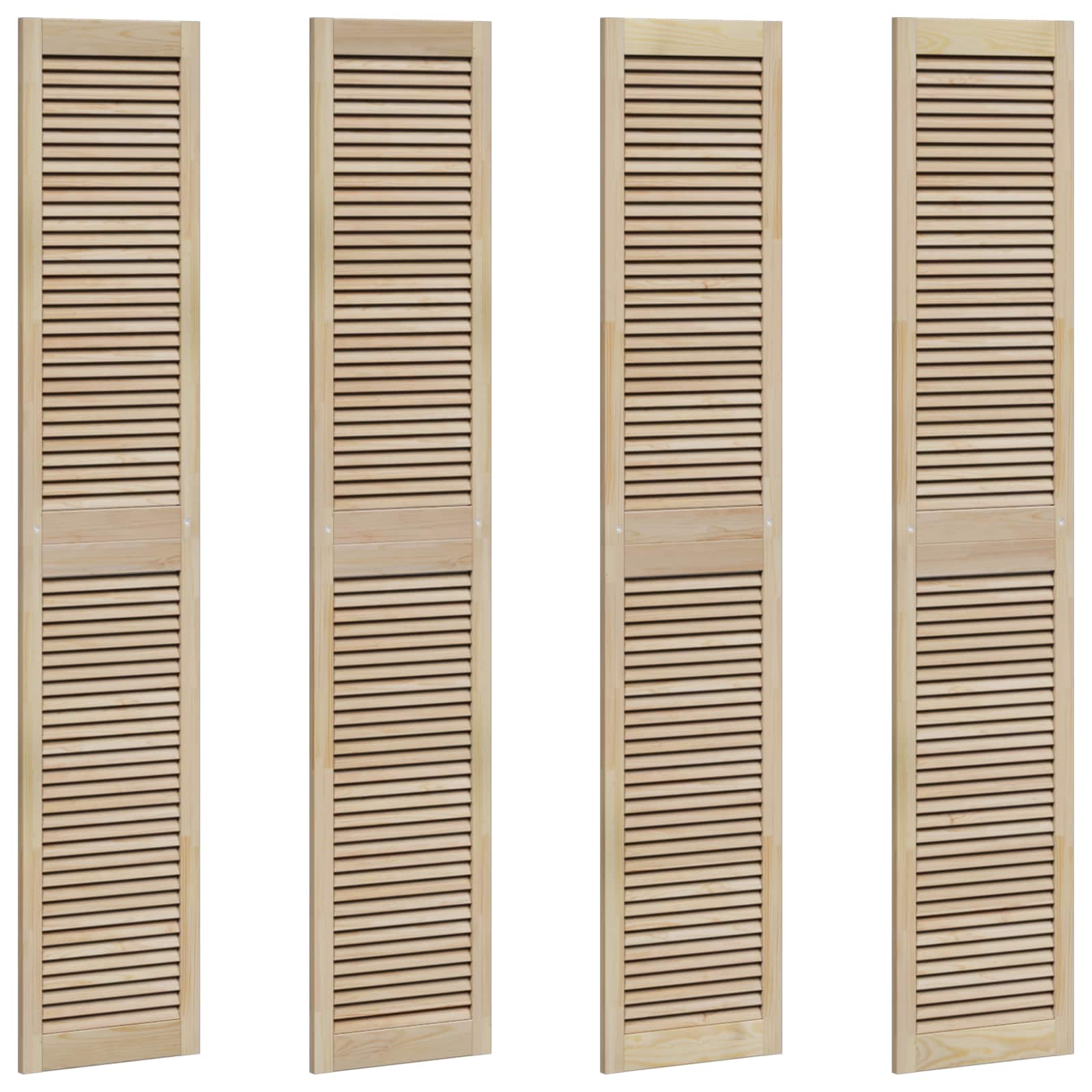 vidaXL Drzwi do szafki z drzwiami 4 pcs Naturalny 201 x 2,1 x 39,5 cm