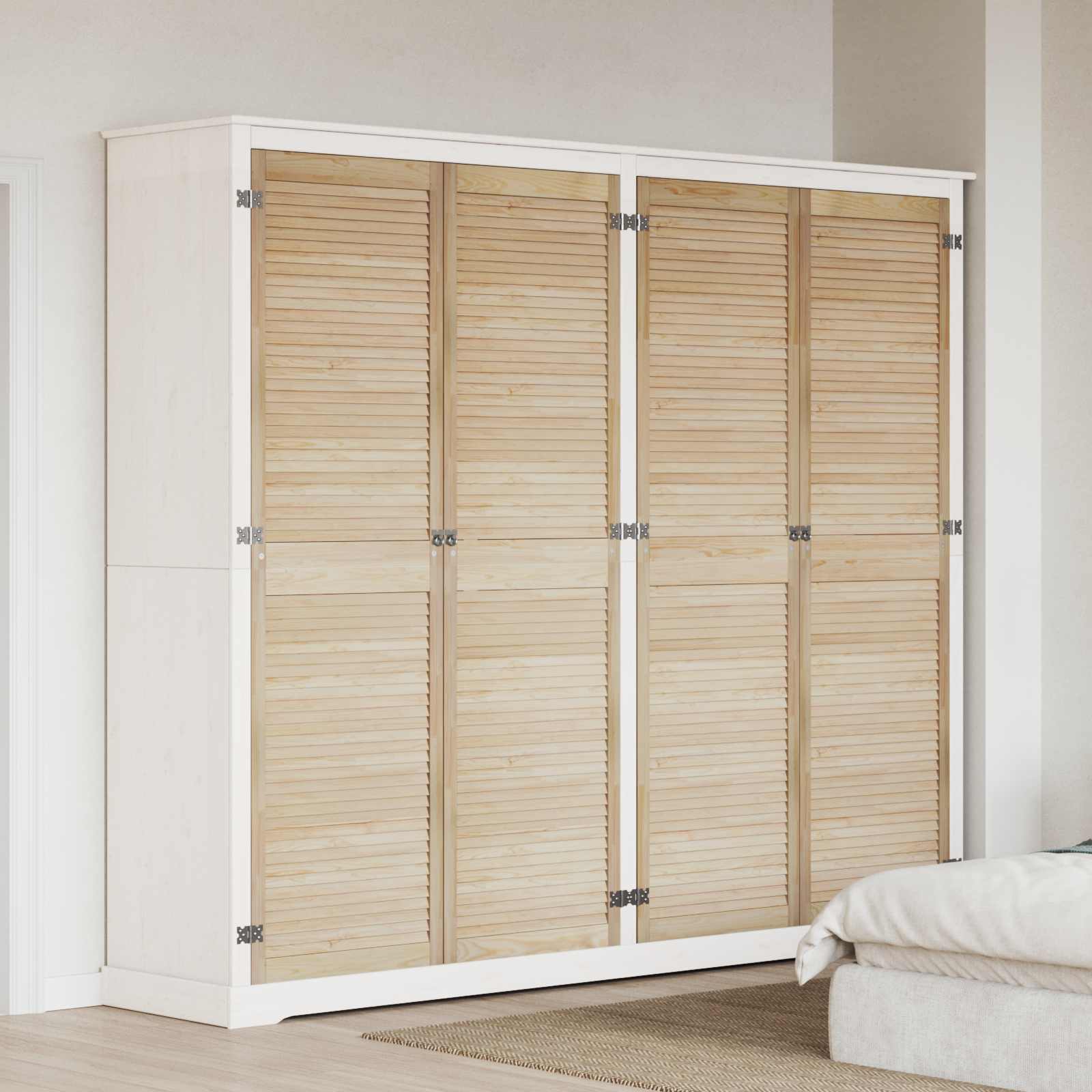 vidaXL Drzwi do szafki z drzwiami 4 pcs Naturalny 201 x 2,1 x 59,5 cm