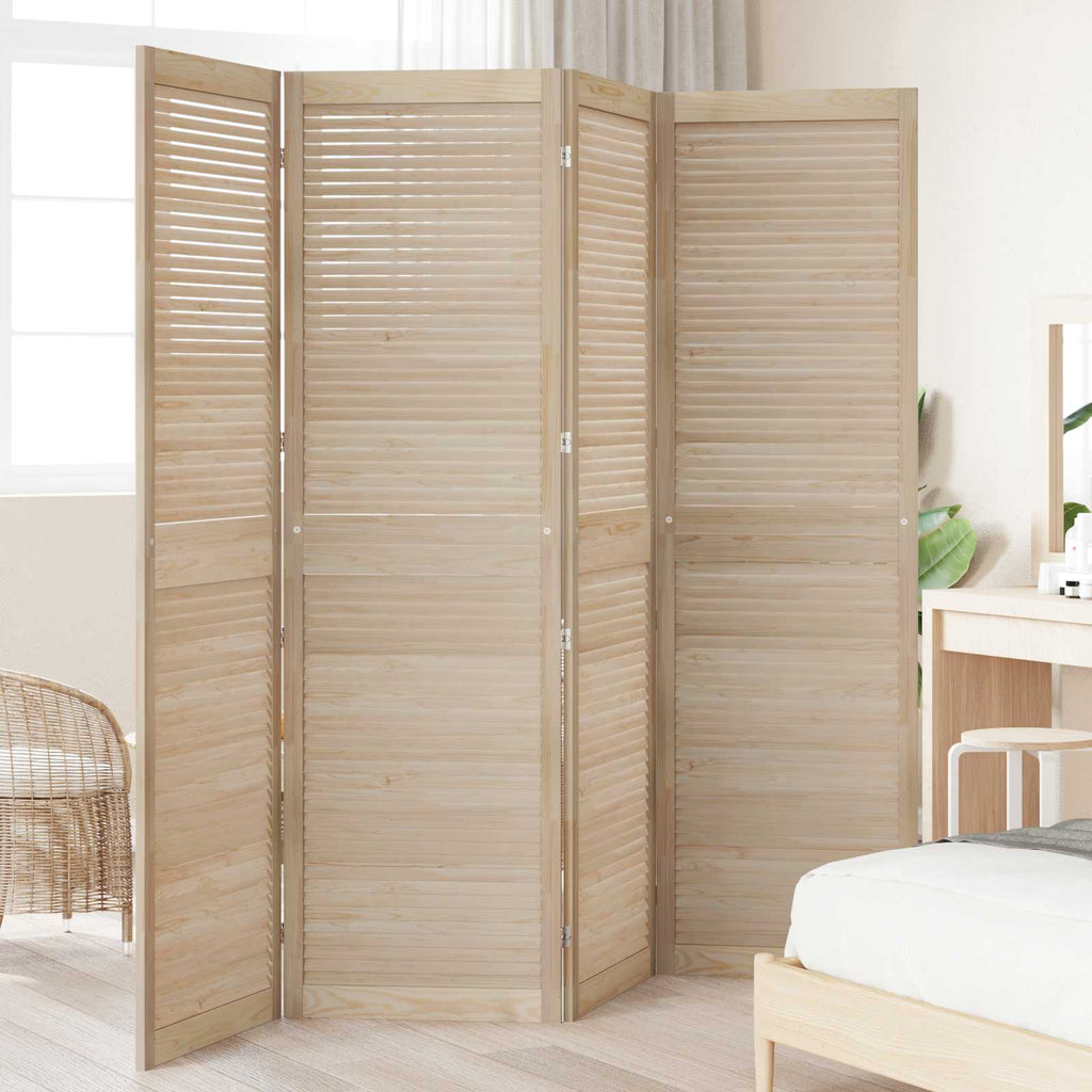 vidaXL Drzwi do szafki z drzwiami 4 pcs Naturalny 201 x 2,1 x 59,5 cm